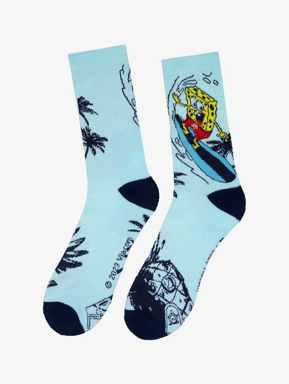 SpongeBob SquarePants Surfing Crew Socks